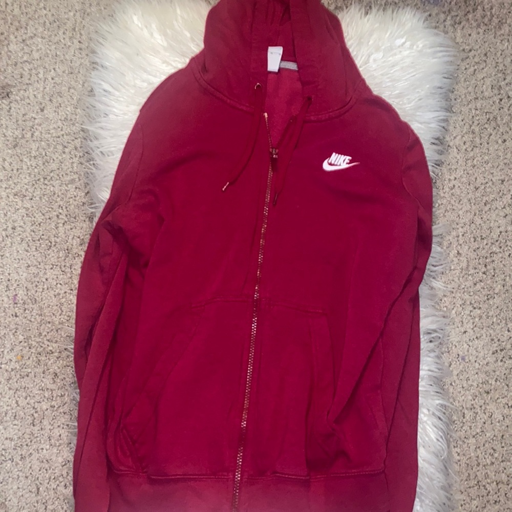 Nike zip up jacket with hood